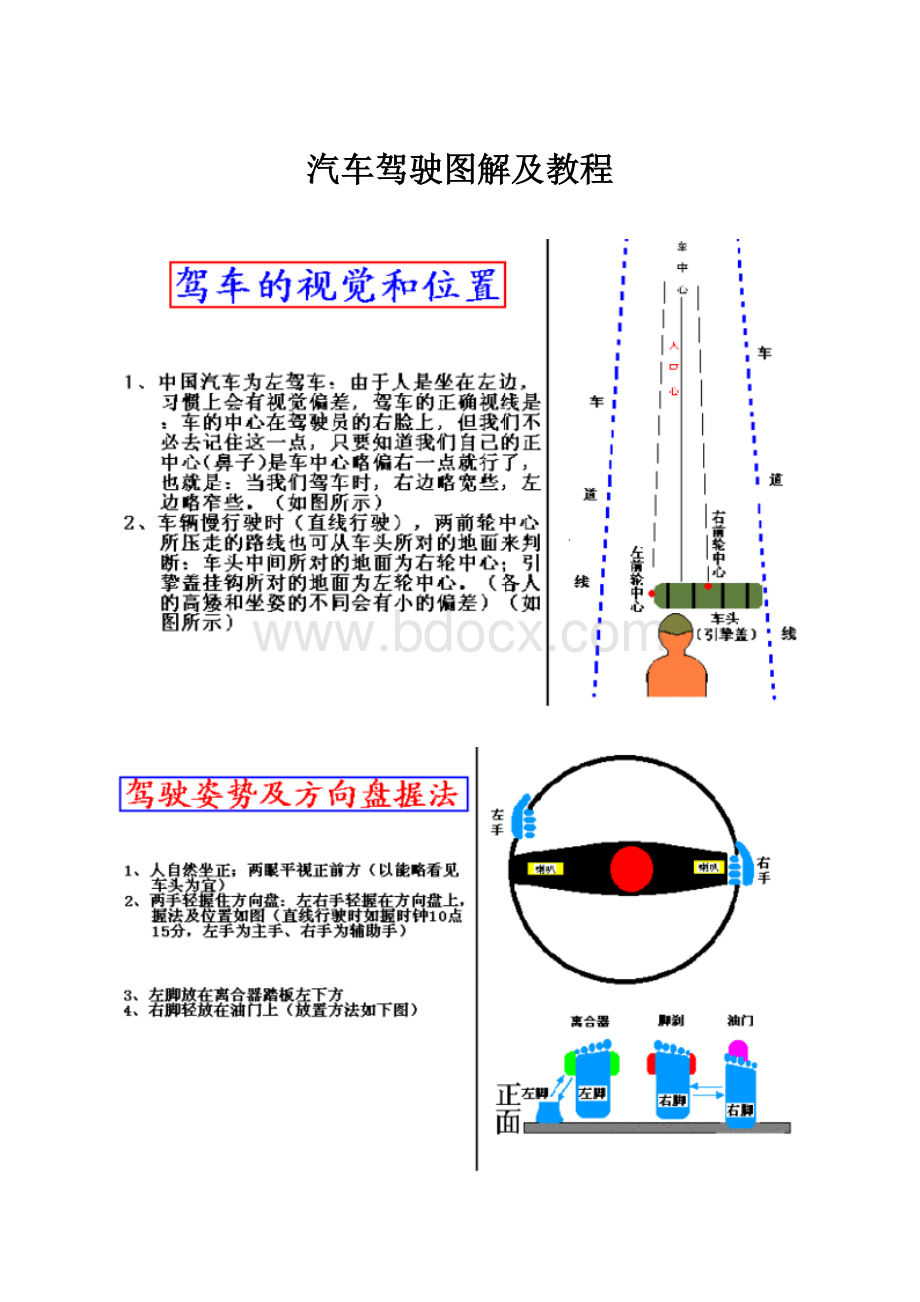 汽车驾驶图解及教程.docx