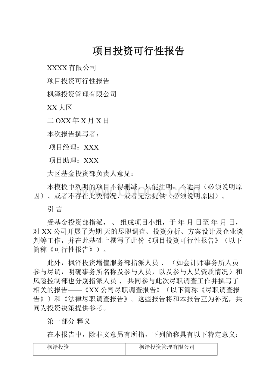 项目投资可行性报告.docx