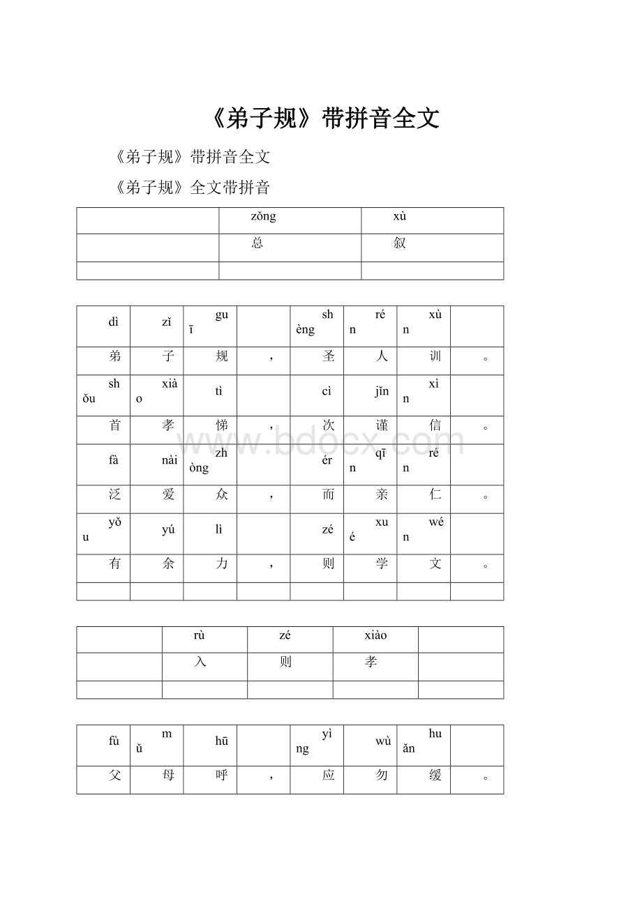 《弟子规》带拼音全文.docx