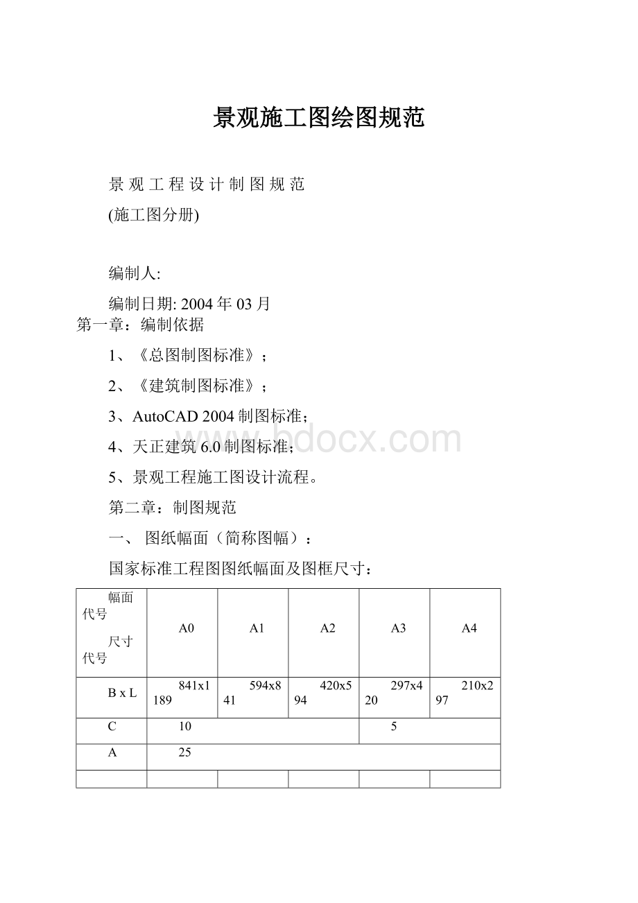 景观施工图绘图规范.docx