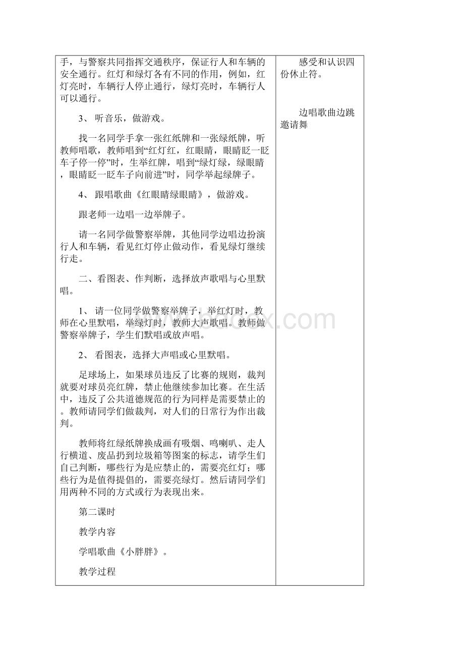 最新人教版音乐一年级下册教案.docx_第2页