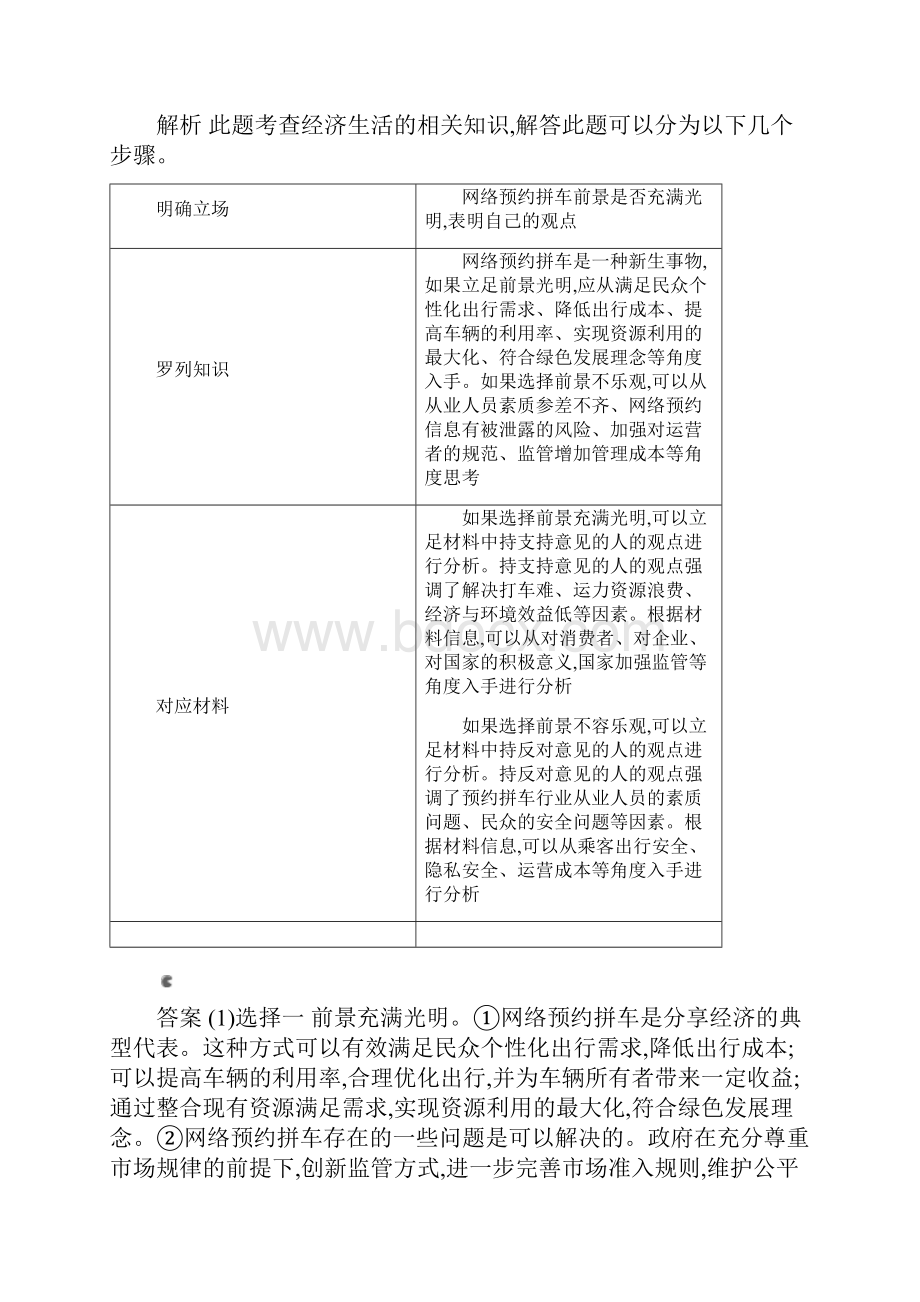 高考政治一轮复习 题型专题突破 八评析类试题 新人教版.docx_第3页