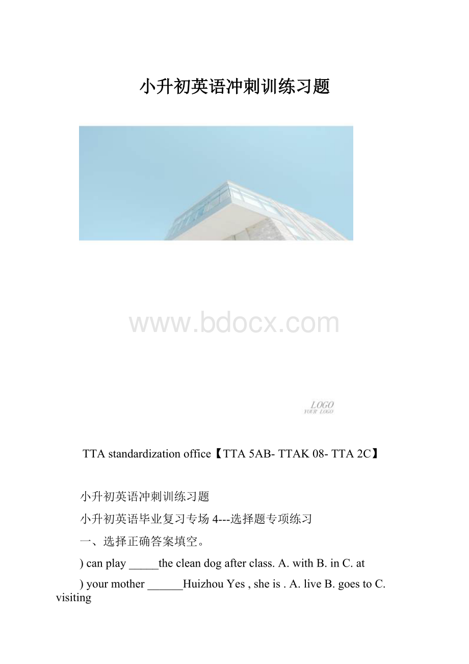 小升初英语冲刺训练习题.docx_第1页