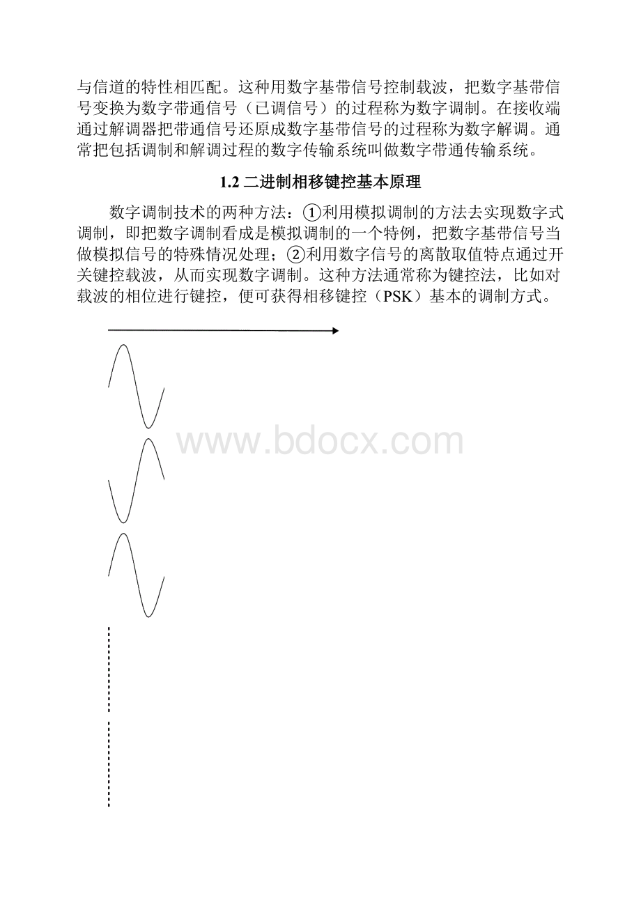 基于MATLAB的二进制移相键控2PSK调制与解调课程设计任务书.docx_第3页