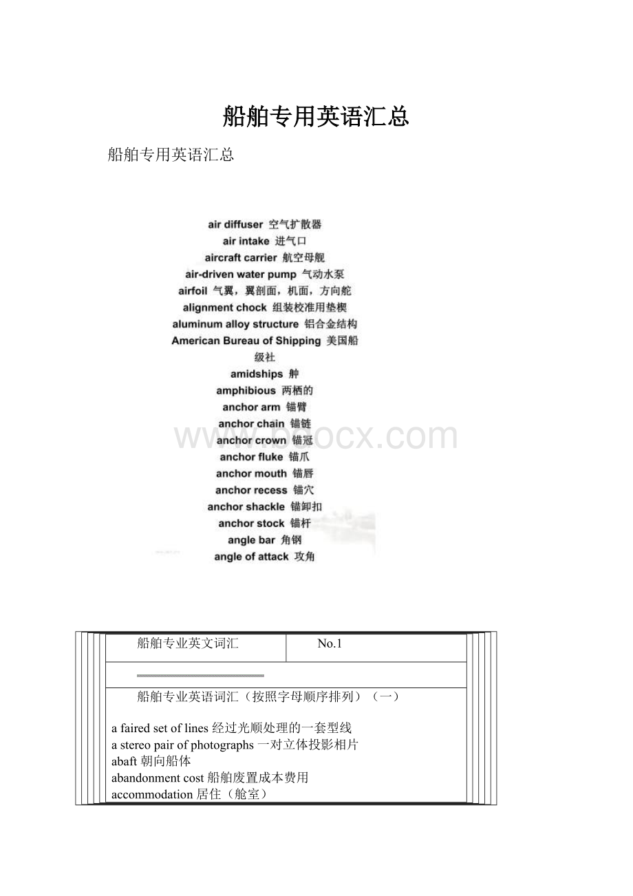 船舶专用英语汇总.docx_第1页