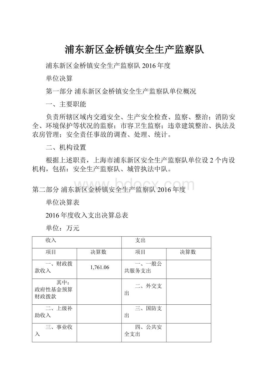 浦东新区金桥镇安全生产监察队.docx_第1页