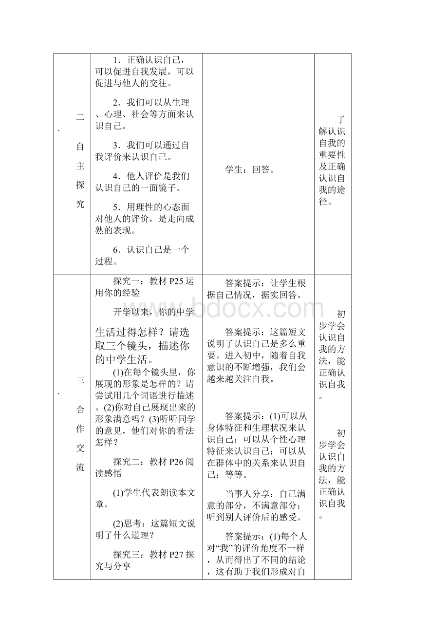 七年级道德与法治上册第一单元成长的节拍第三课发现自己第1框认识自己电子教案新人教版.docx_第2页