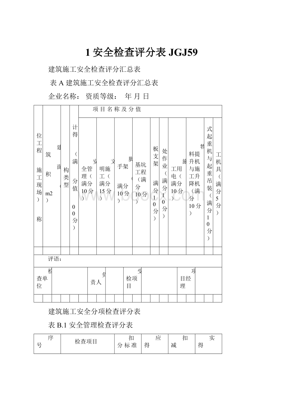 1安全检查评分表JGJ59.docx