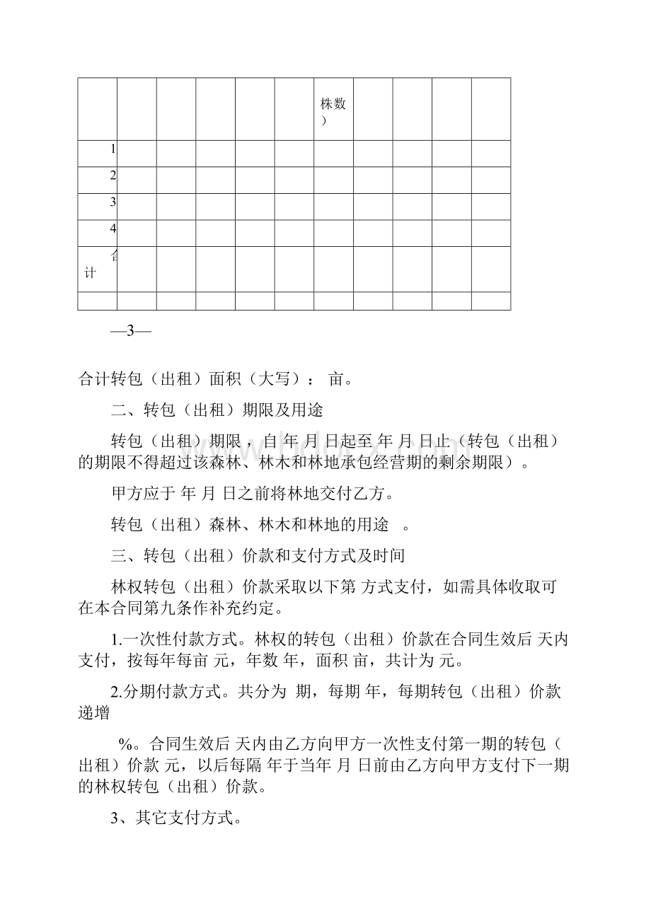 林权转包出租合同示范文本林权转让合同示范文本.docx_第3页