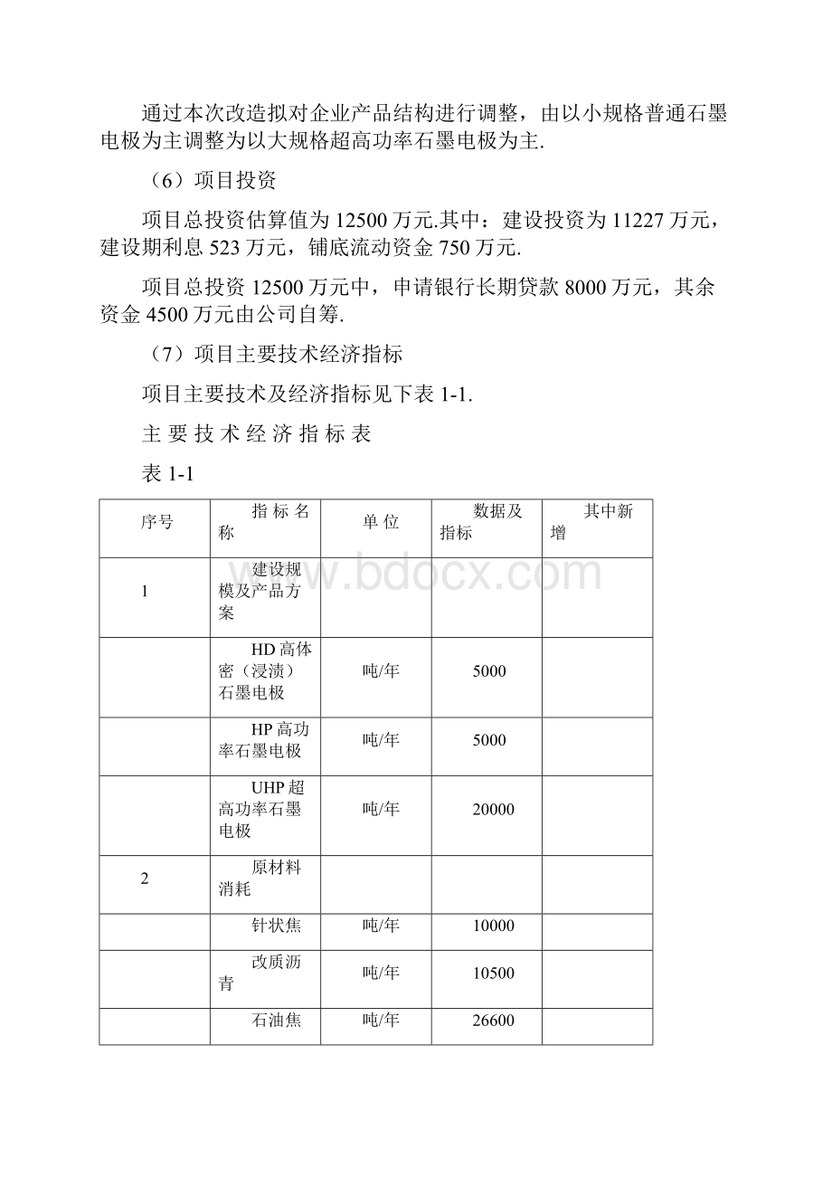 大规格超高功率石墨电极生产线技术改造项目资金申请及可行性研究报告报批稿.docx_第3页