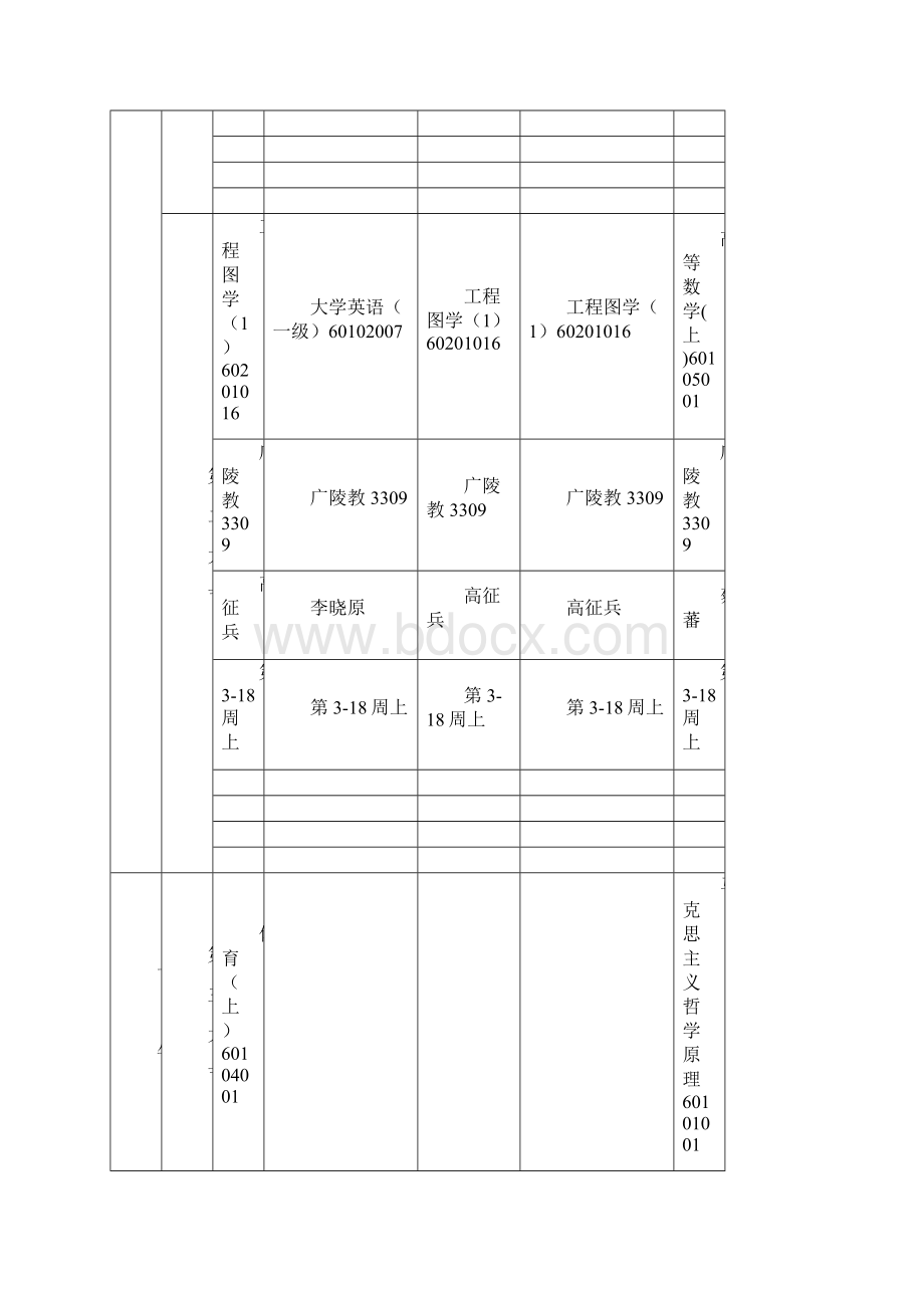 扬州大学广陵学院上课班级机械80901班45人课程表.docx_第2页