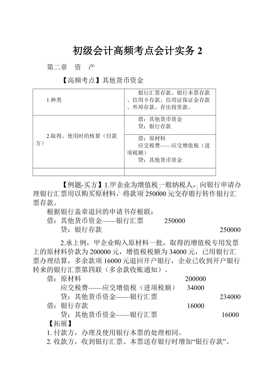 初级会计高频考点会计实务2.docx