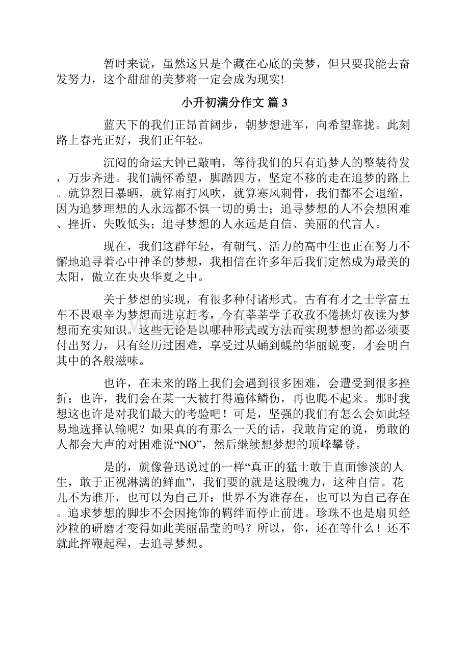 有关小升初满分作文集合七篇.docx_第3页