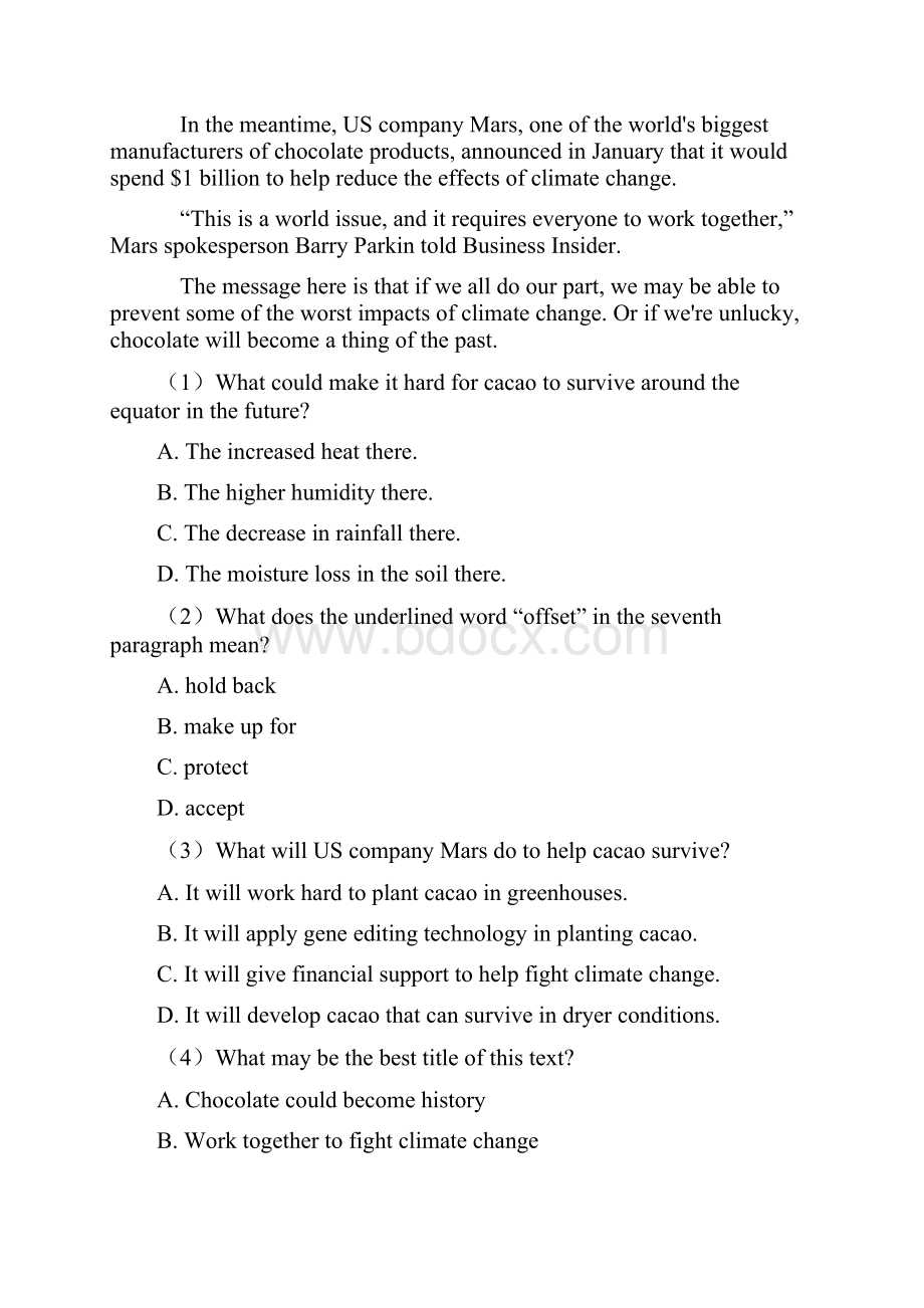 英语高一英语阅读理解专项训练100附答案.docx_第2页