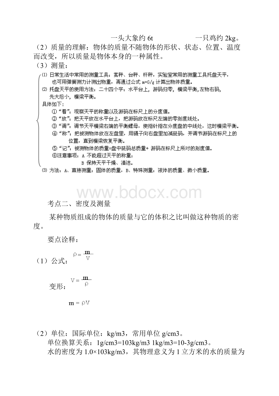 沪教版初中物理中考冲刺质量与密度基础知识讲解.docx_第2页