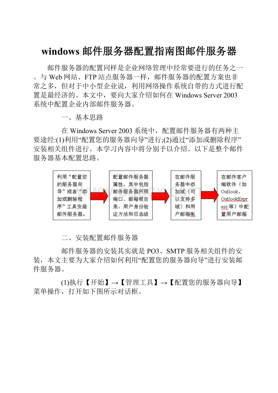 windows 邮件服务器配置指南图邮件服务器.docx_第1页