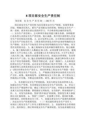 8项目部安全生产责任制.docx