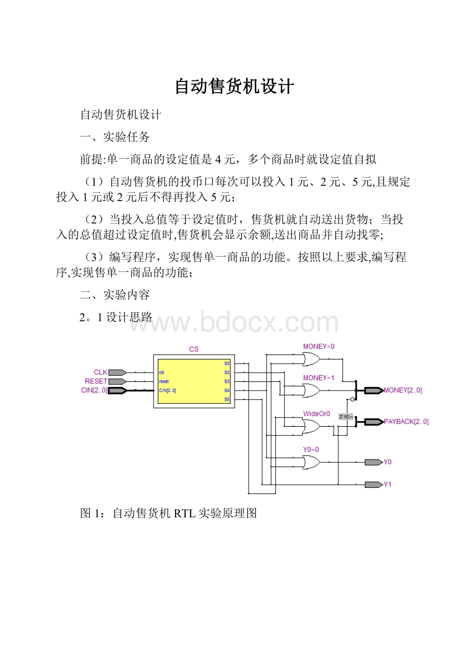 自动售货机设计.docx