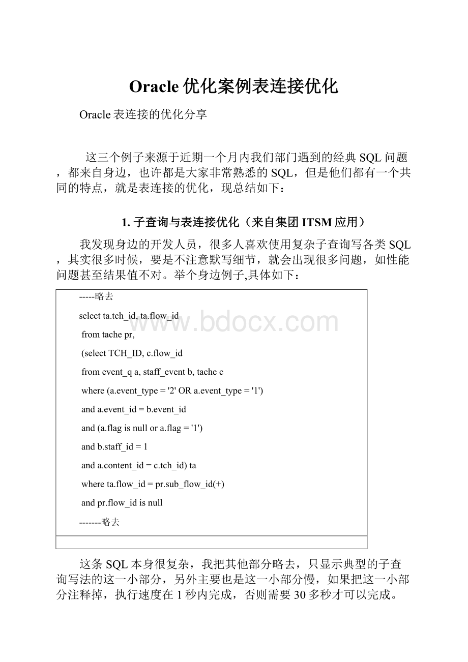 Oracle优化案例表连接优化.docx_第1页