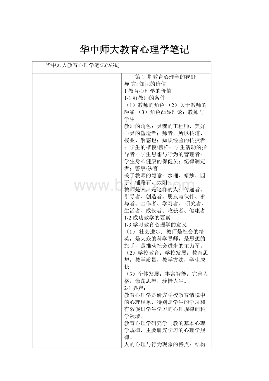 华中师大教育心理学笔记.docx_第1页