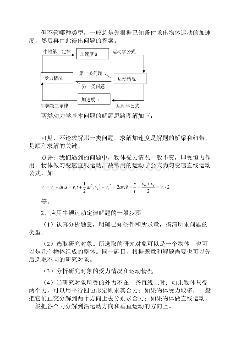 人教版必修1 物理46 应用牛顿运动定律解题一 教案2.docx_第2页