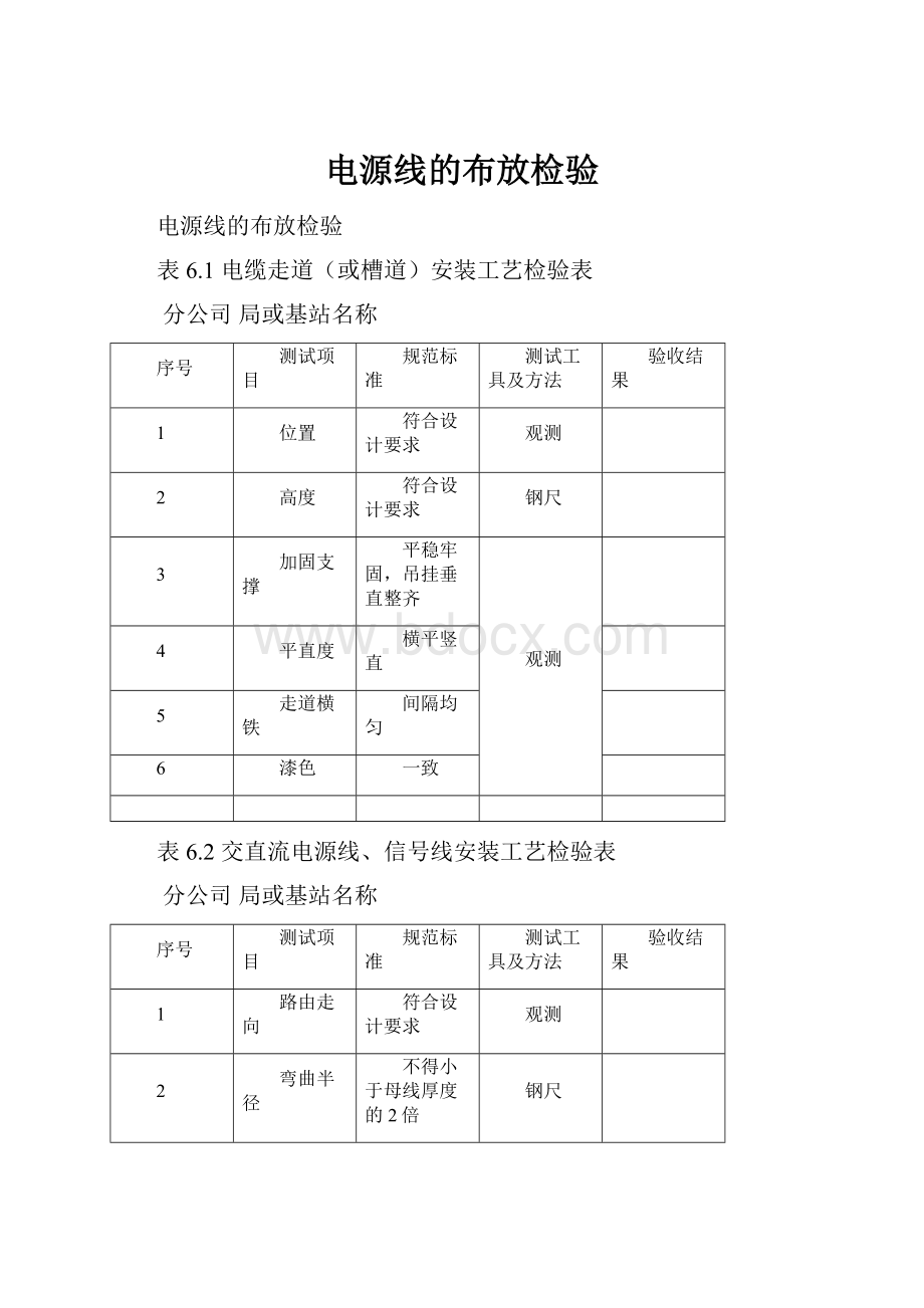 电源线的布放检验.docx