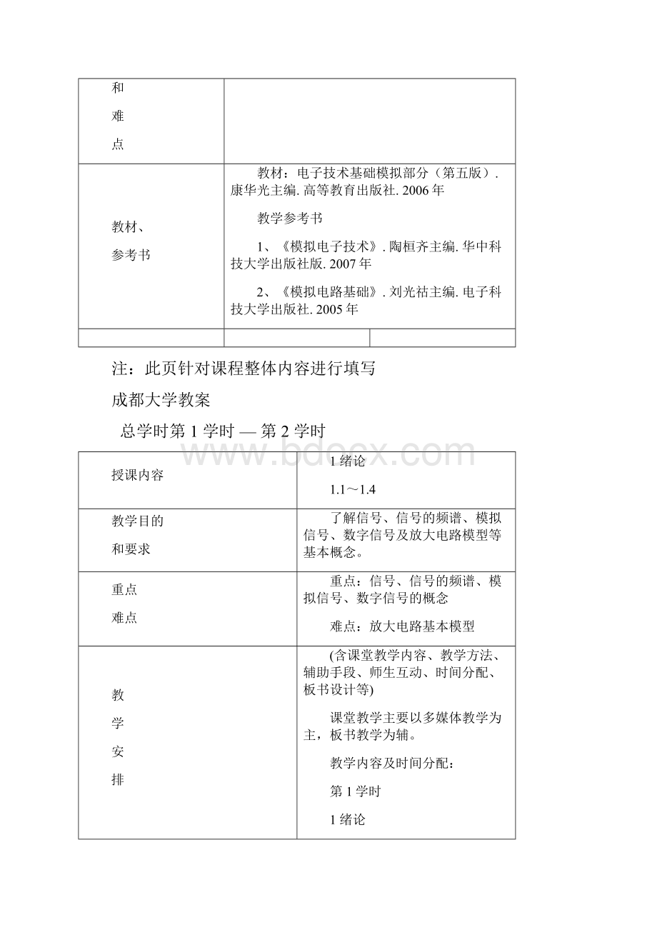 电子技术基础模拟部分授课教案.docx_第2页