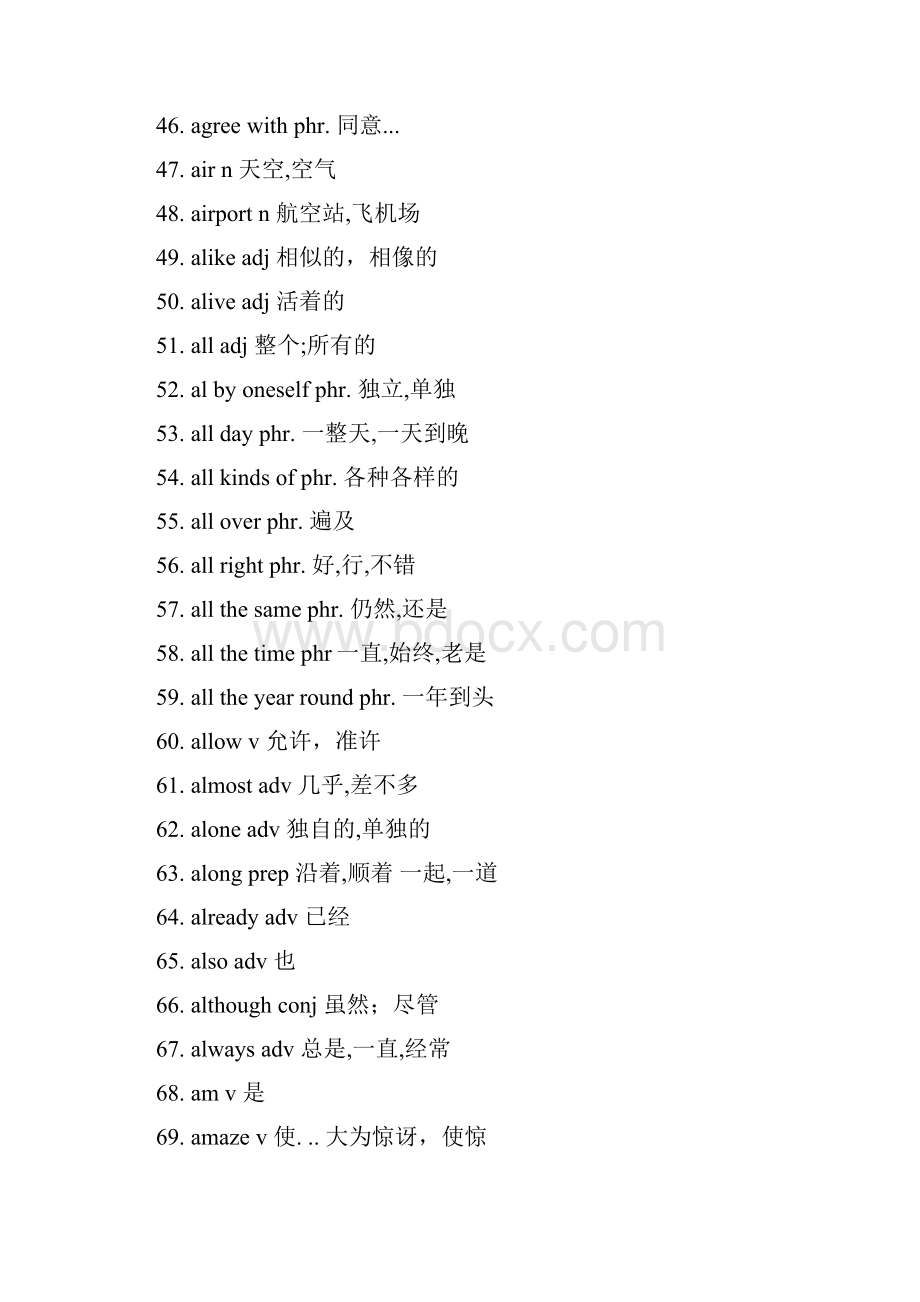 初中英语单词表精编版.docx_第3页