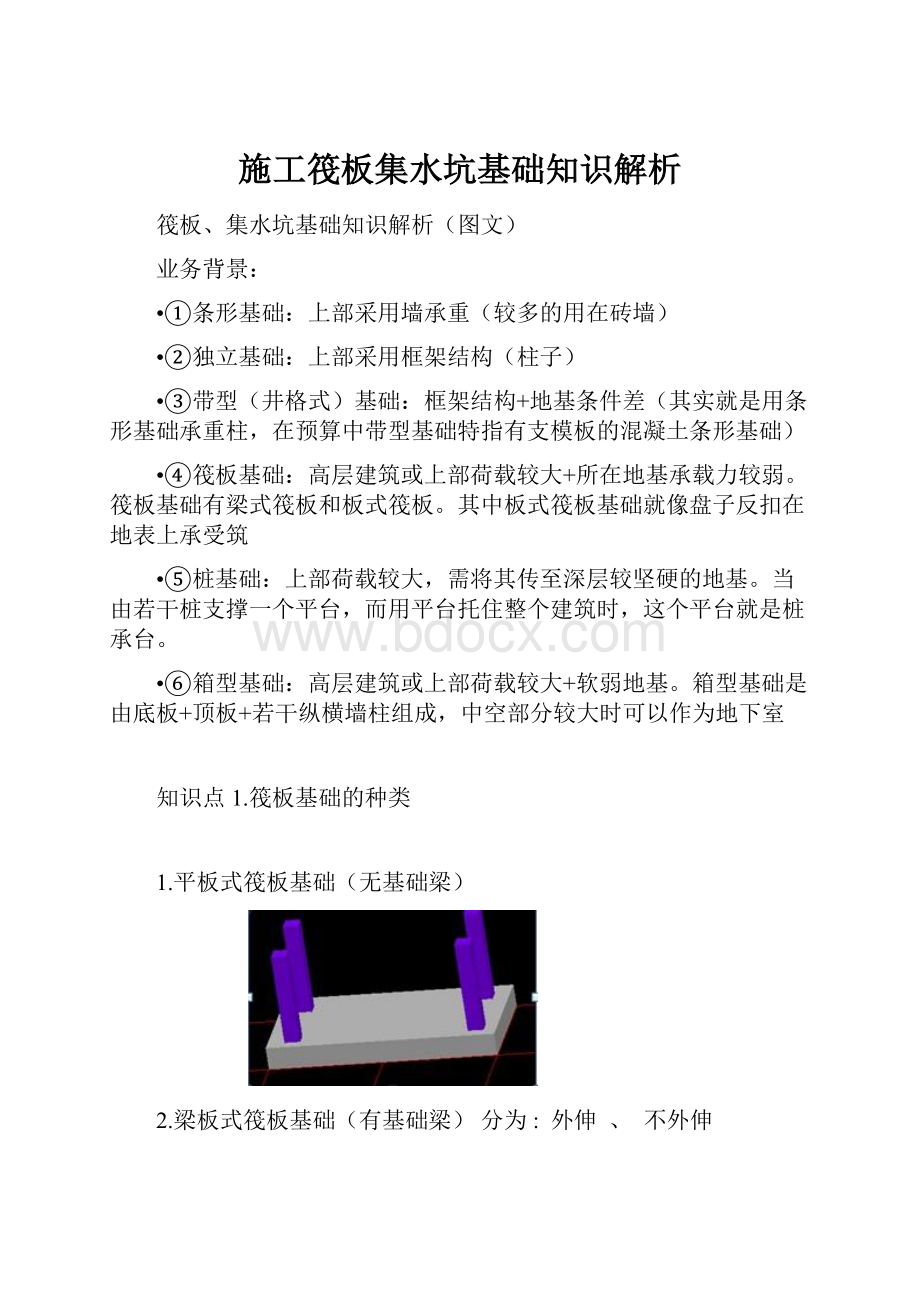 施工筏板集水坑基础知识解析.docx