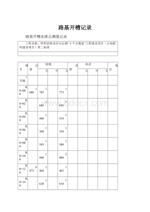 路基开槽记录.docx