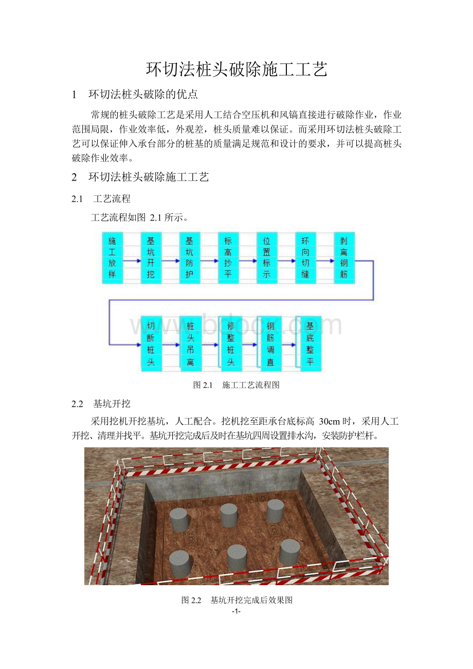 环切法桩头破除施工工艺.docx