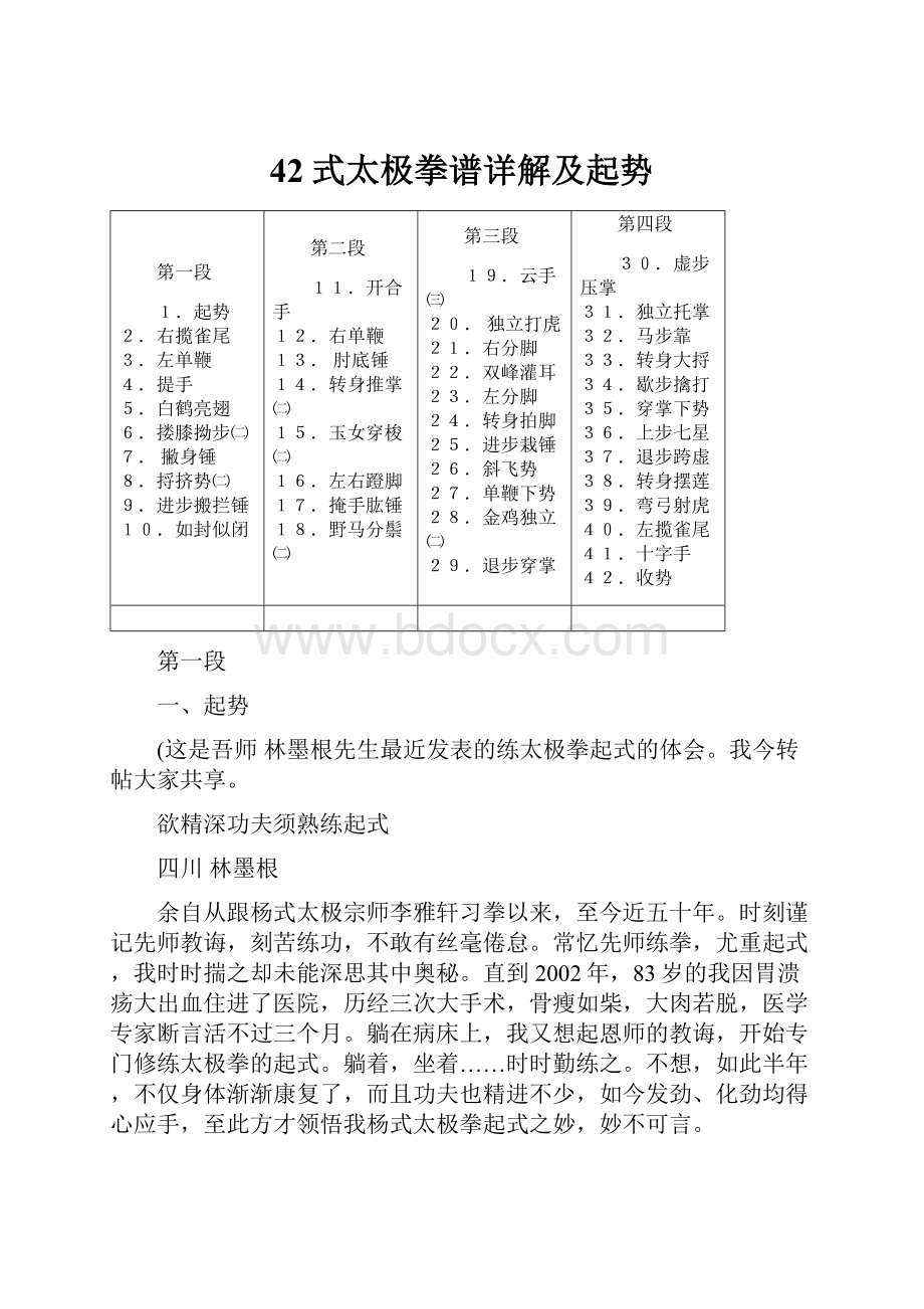 42式太极拳谱详解及起势.docx_第1页