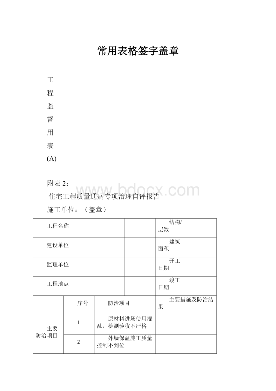 常用表格签字盖章.docx_第1页