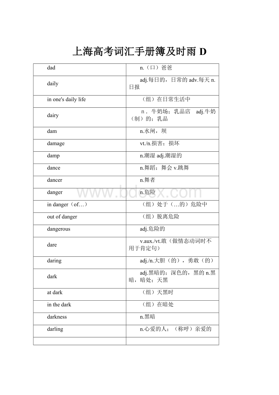 上海高考词汇手册簿及时雨D.docx