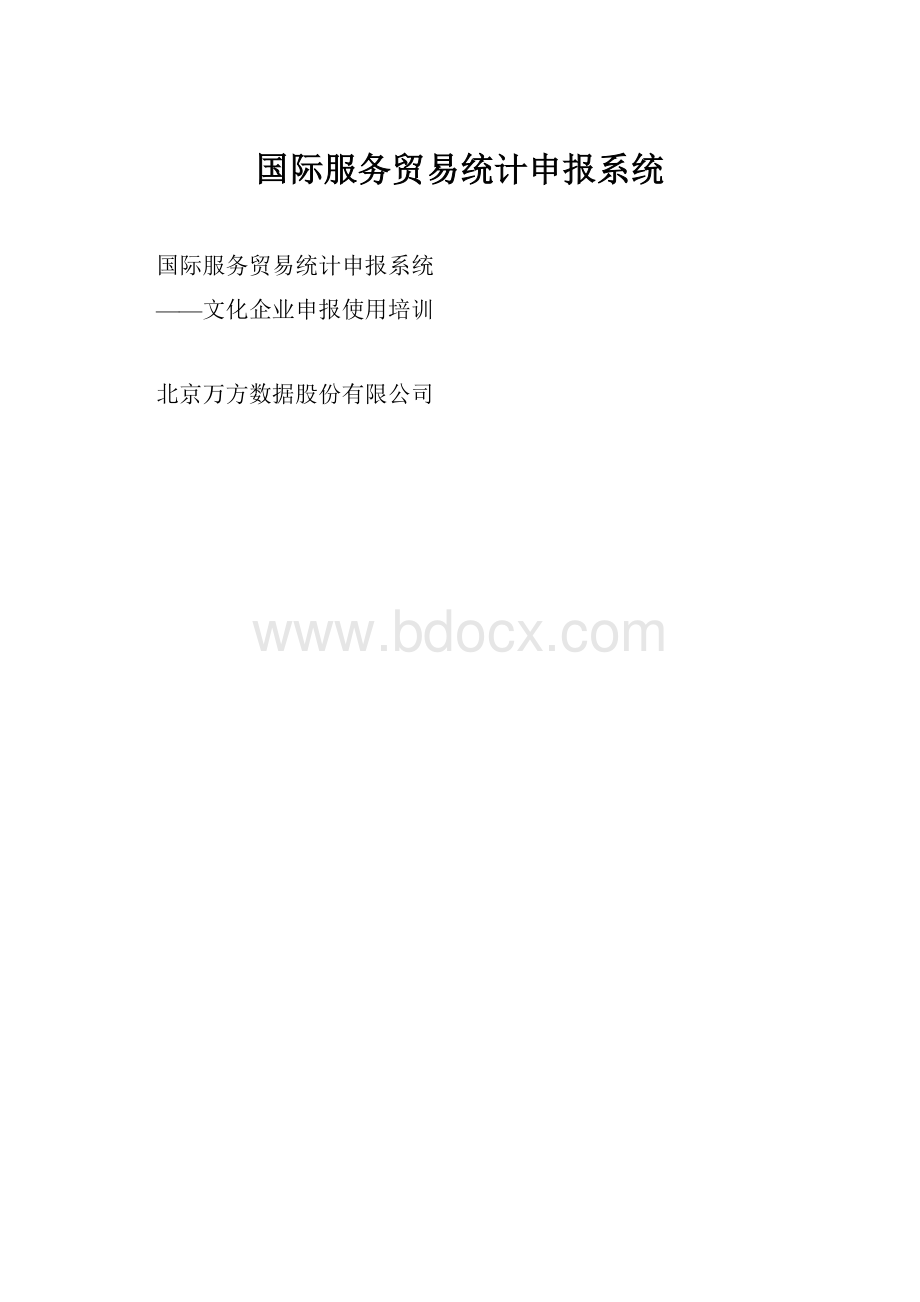 国际服务贸易统计申报系统.docx