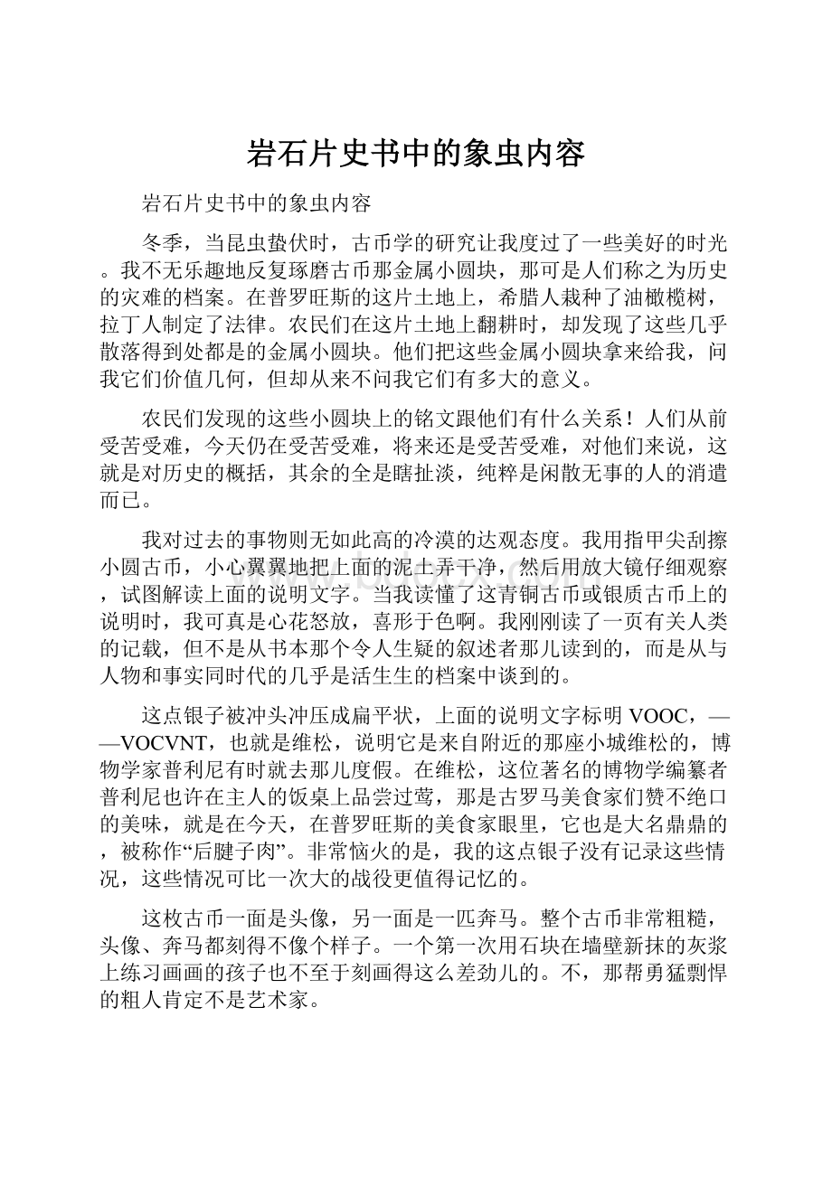 岩石片史书中的象虫内容.docx