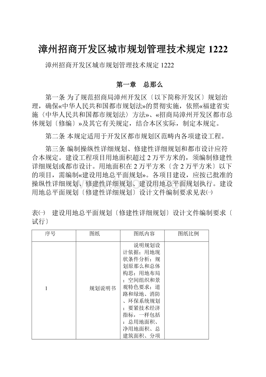 漳州招商开发区城市规划管理技术规定1222.docx