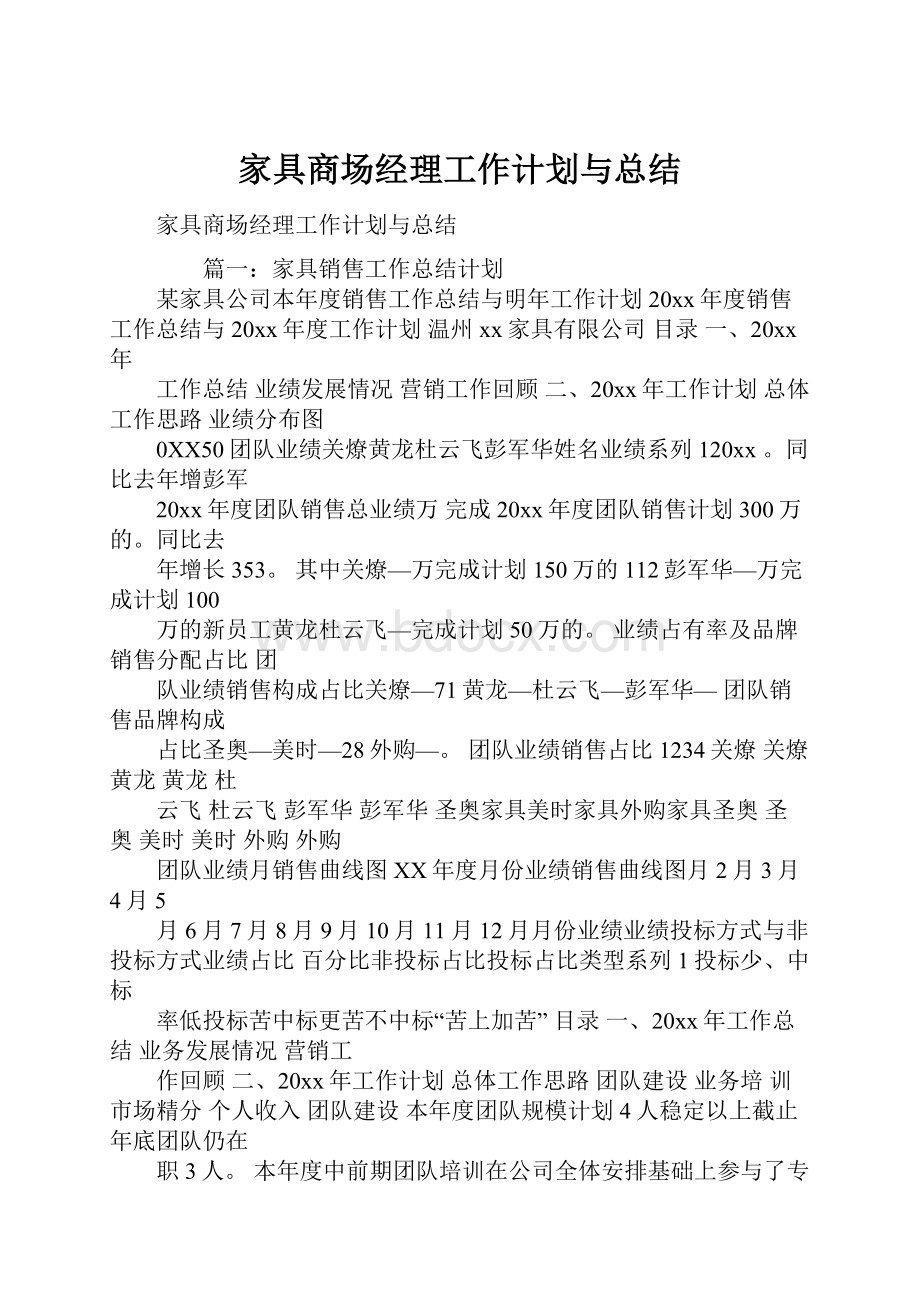 家具商场经理工作计划与总结.docx