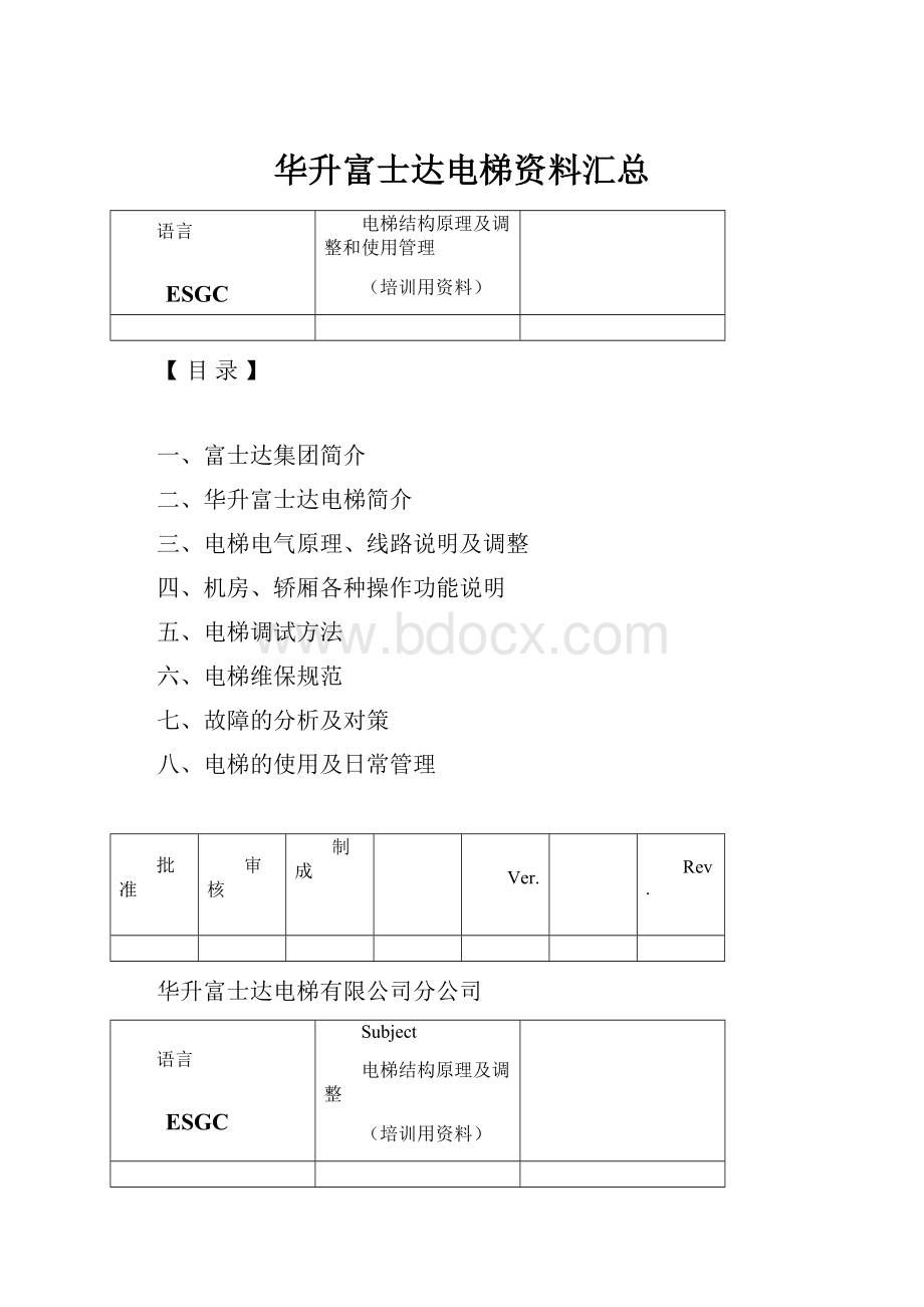 华升富士达电梯资料汇总.docx