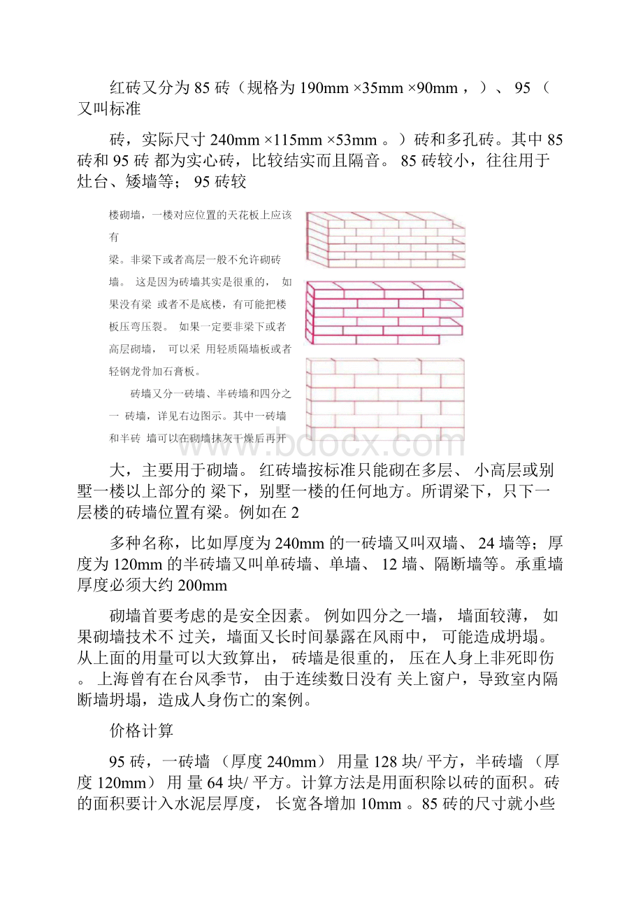 装修砌墙工艺标准过程汇总红砖墙青砖墙.docx_第2页