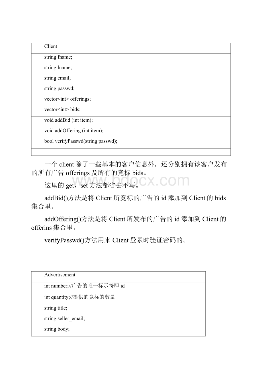 数据结构课程设计网上拍卖系统实验报告C++.docx_第3页