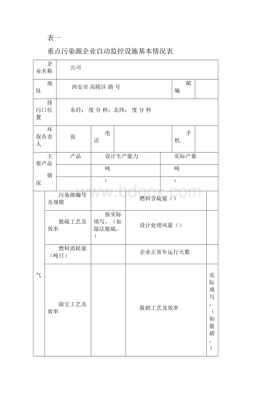 陕西省重点监控企业污染源自动监控设施验收表.docx_第2页