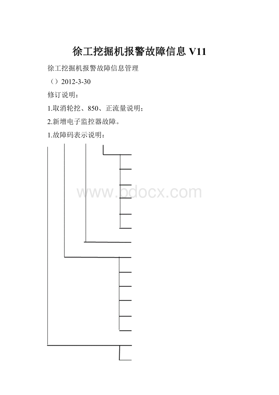 徐工挖掘机报警故障信息V11.docx