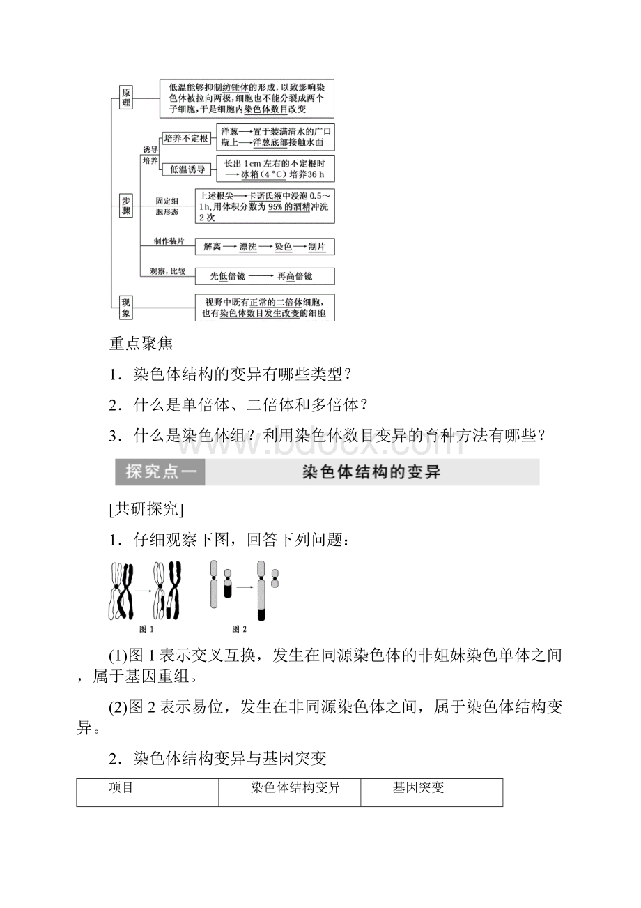 人教版生物高中必修二《染色体变异》教案.docx_第3页