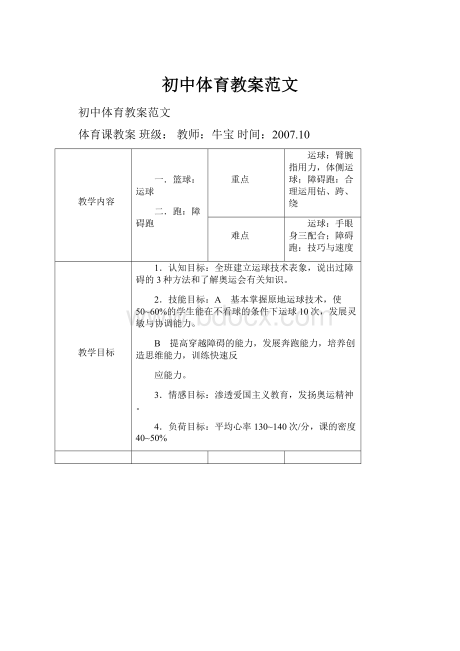 初中体育教案范文.docx