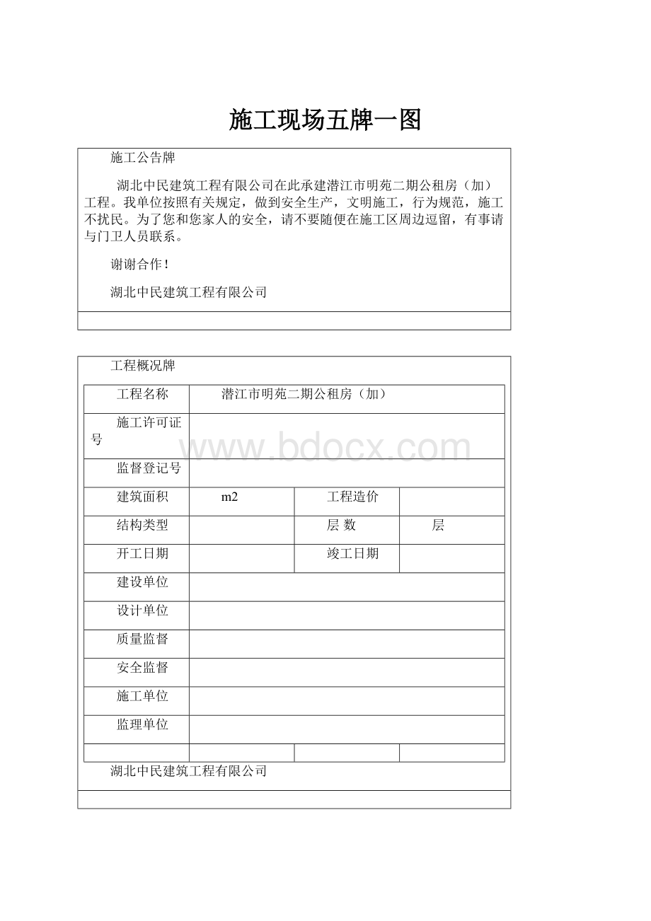 施工现场五牌一图.docx