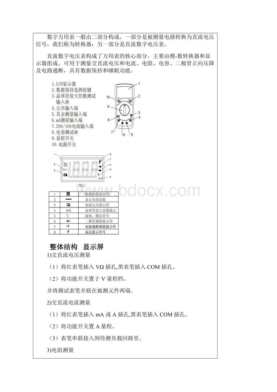 实验一 电路元件伏安特性的测试.docx_第2页