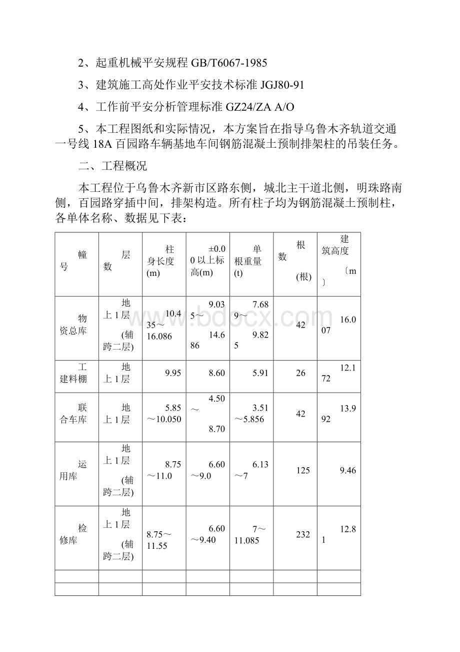 混凝土预制柱吊装方案.docx_第2页