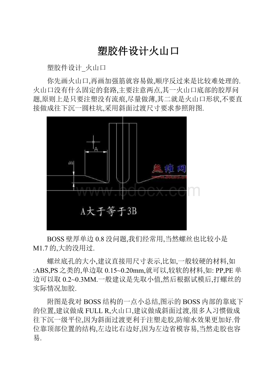 塑胶件设计火山口.docx