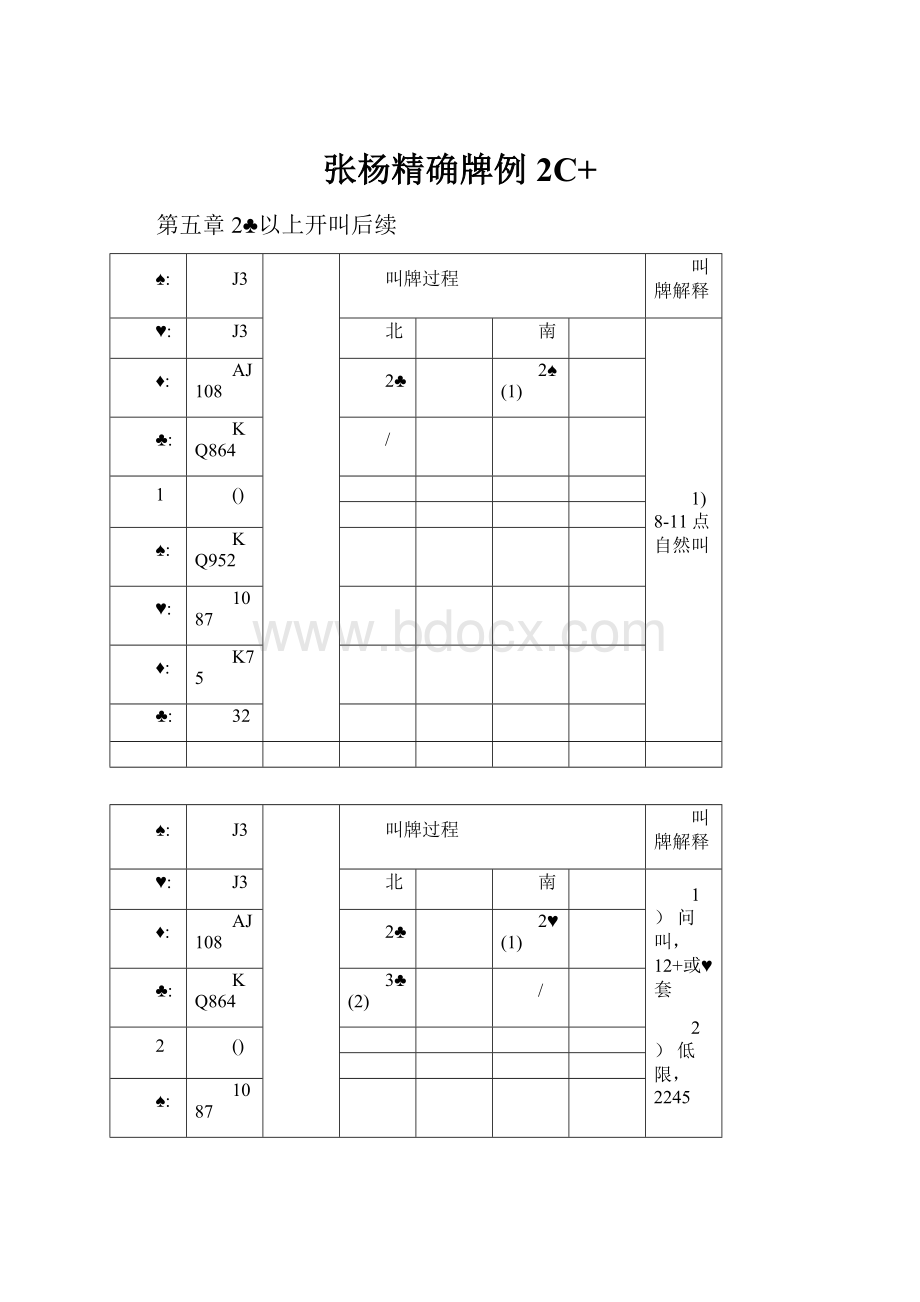 张杨精确牌例2C+.docx_第1页